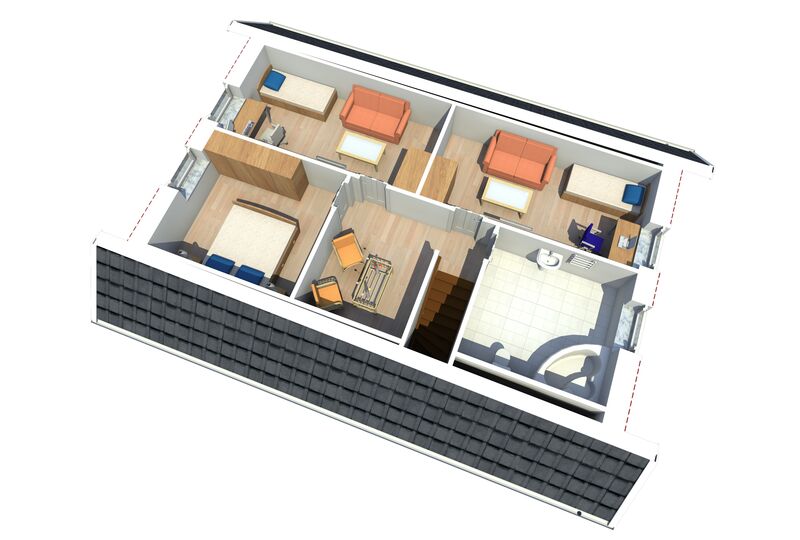 Schwedenhaus Malmö 145 Obergeschoss Ausstattung