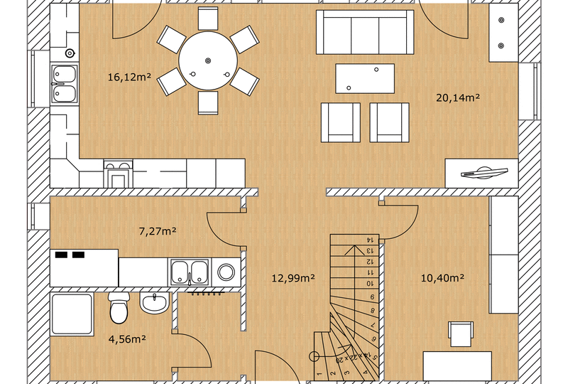 Malmö 130 Erdgeschoss Grundriss