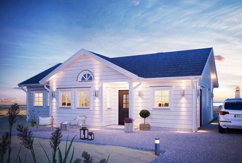 Älmhult 100 Schwedenhaus weiße Fassade