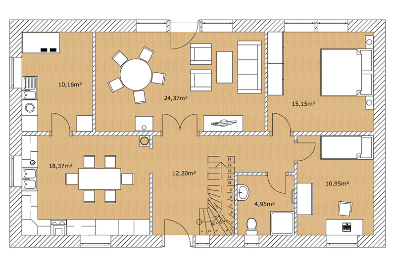 Schwedenhaus Malmö 160 Untergeschoss Grundriss